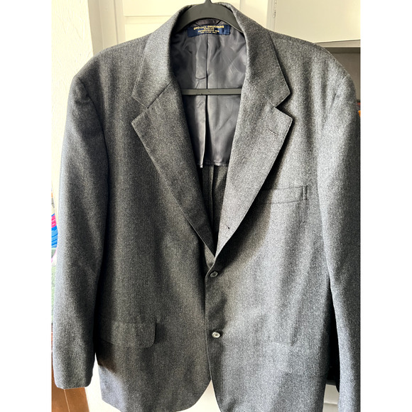 Mid 1970s Vintage Micro Herringbone Brooks Brothers Blazer 46L 41W